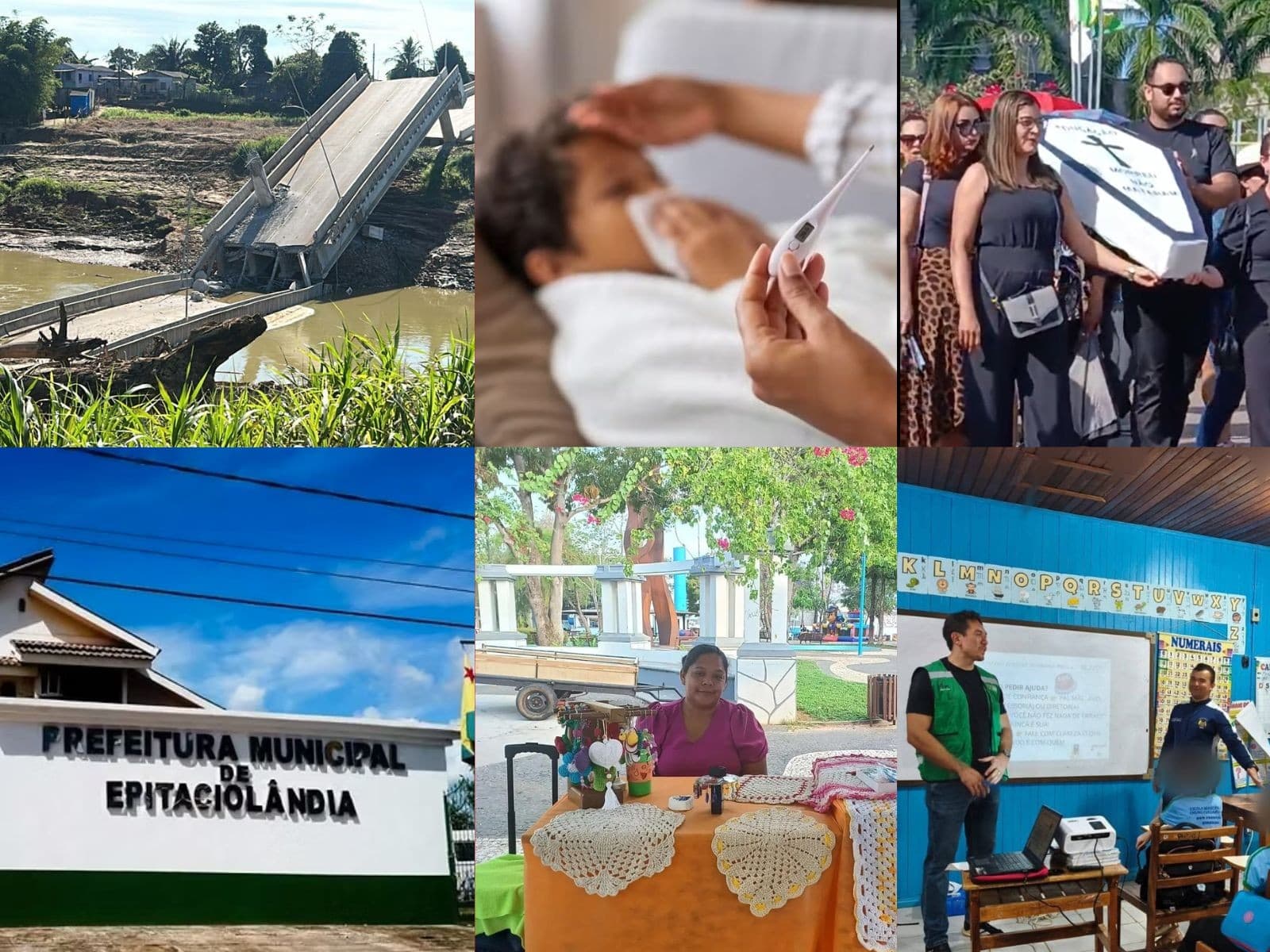 Alcenira Almeida organiza plantas em banca de feira de artesanato em Rio Branco.