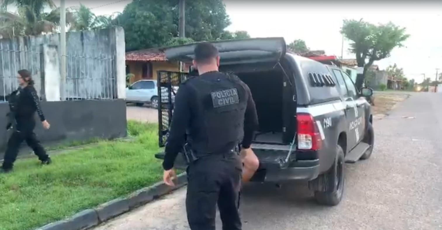 Viatura policial em operação na cidade de Ipixuna no Pará.