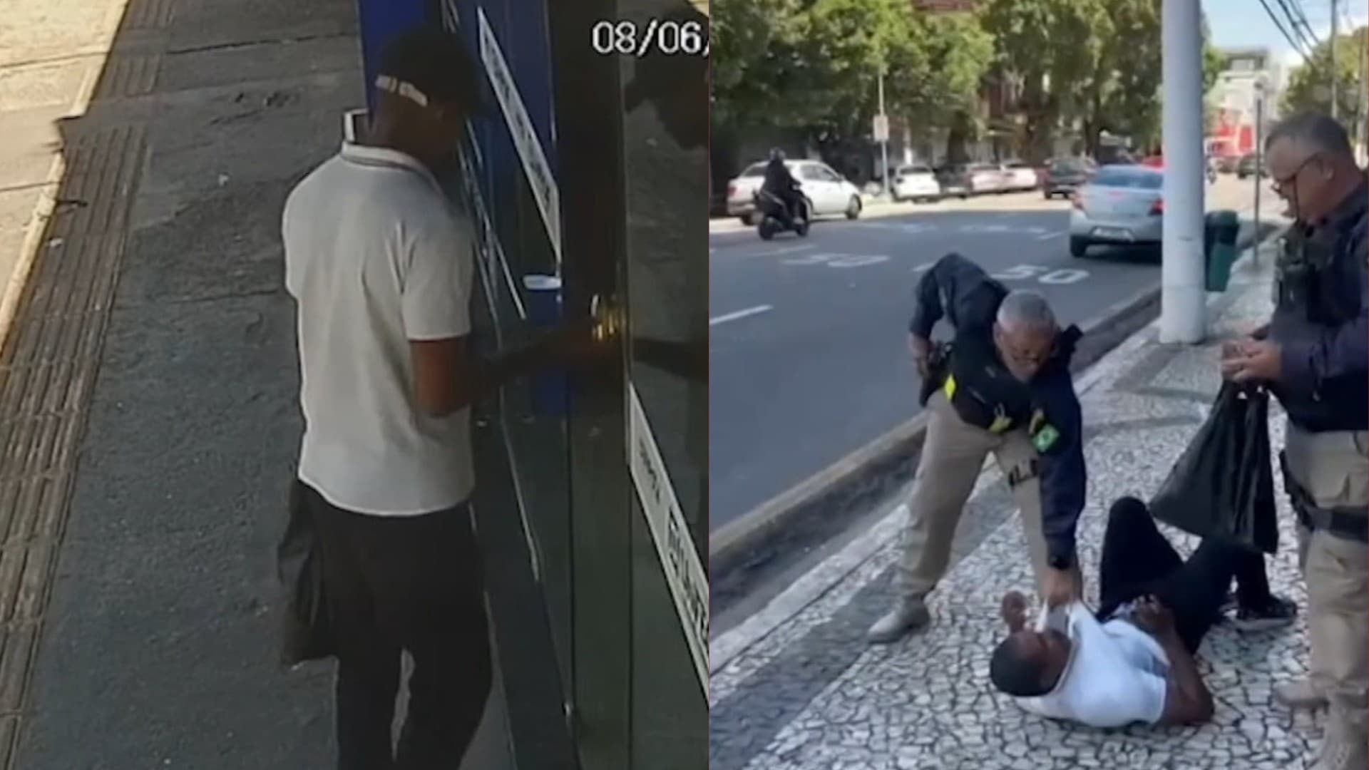 Viatura da Secretaria de Ordem Pública estacionada em via pública próxima à Praça Magalhães Barata.