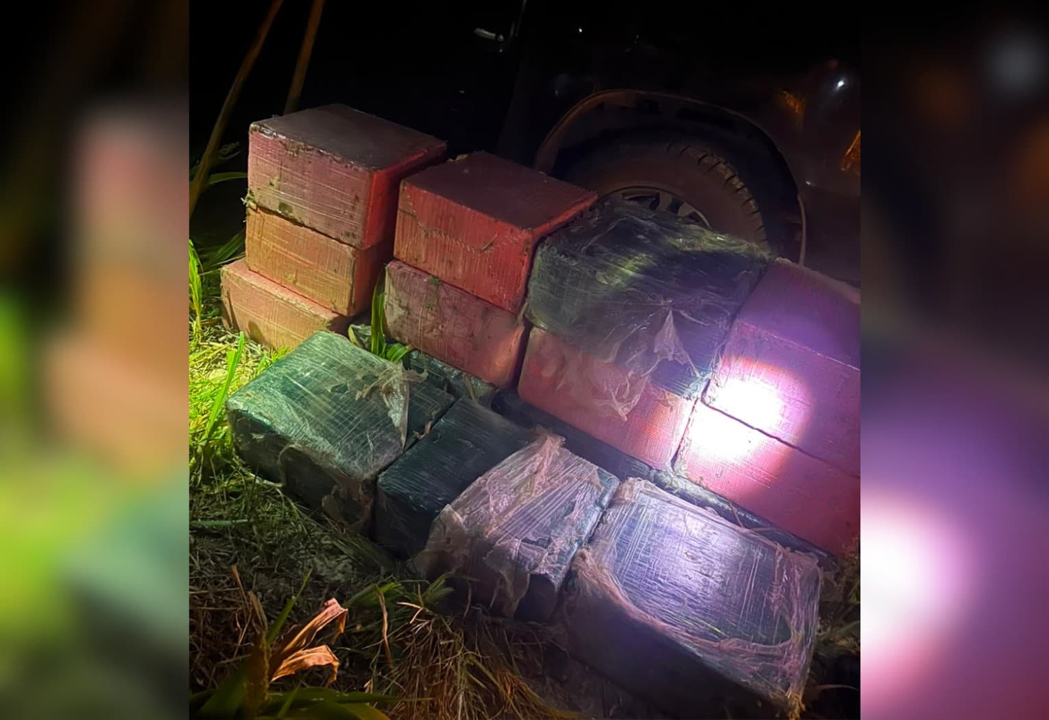 Fardos de cocaína apreendidos pela Polícia Federal em operação no Tocantins.