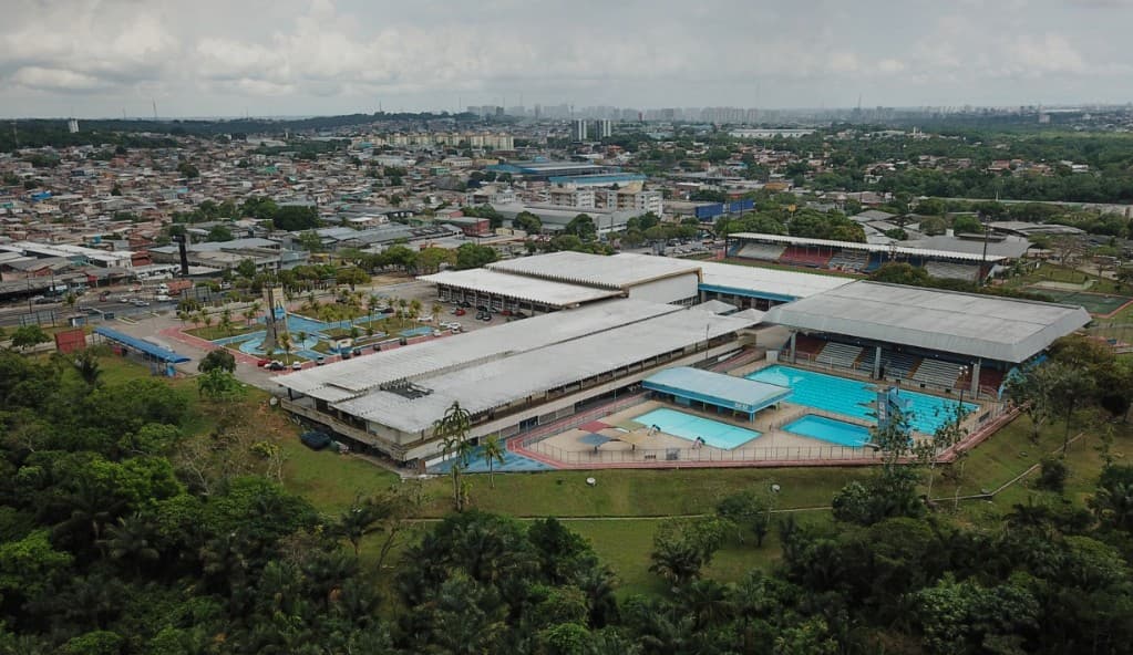 Entrada do Sesi Clube do Trabalhador, na Zona Leste de Manaus, local do evento.